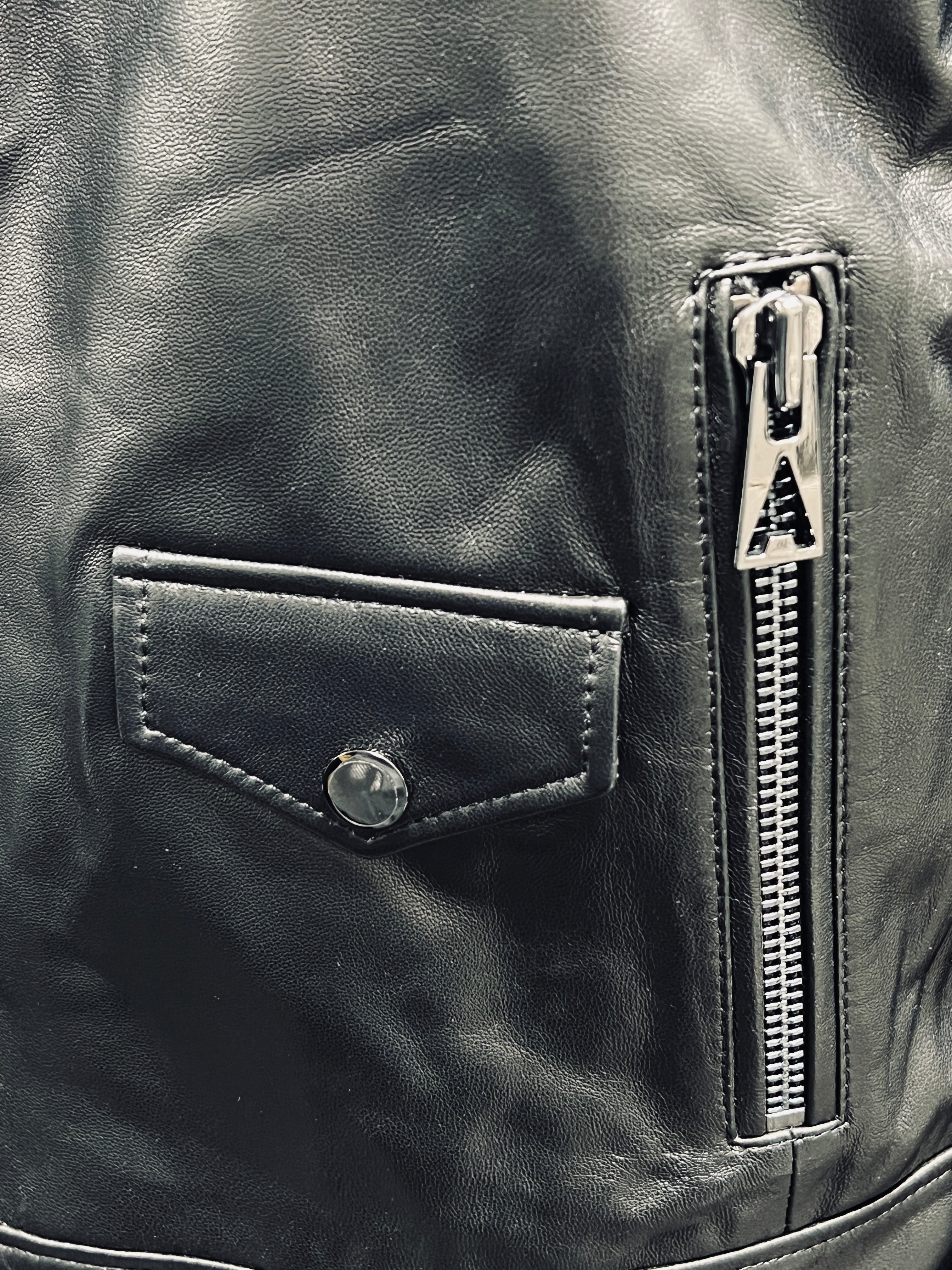 Ahirain Leather Biker Jacket