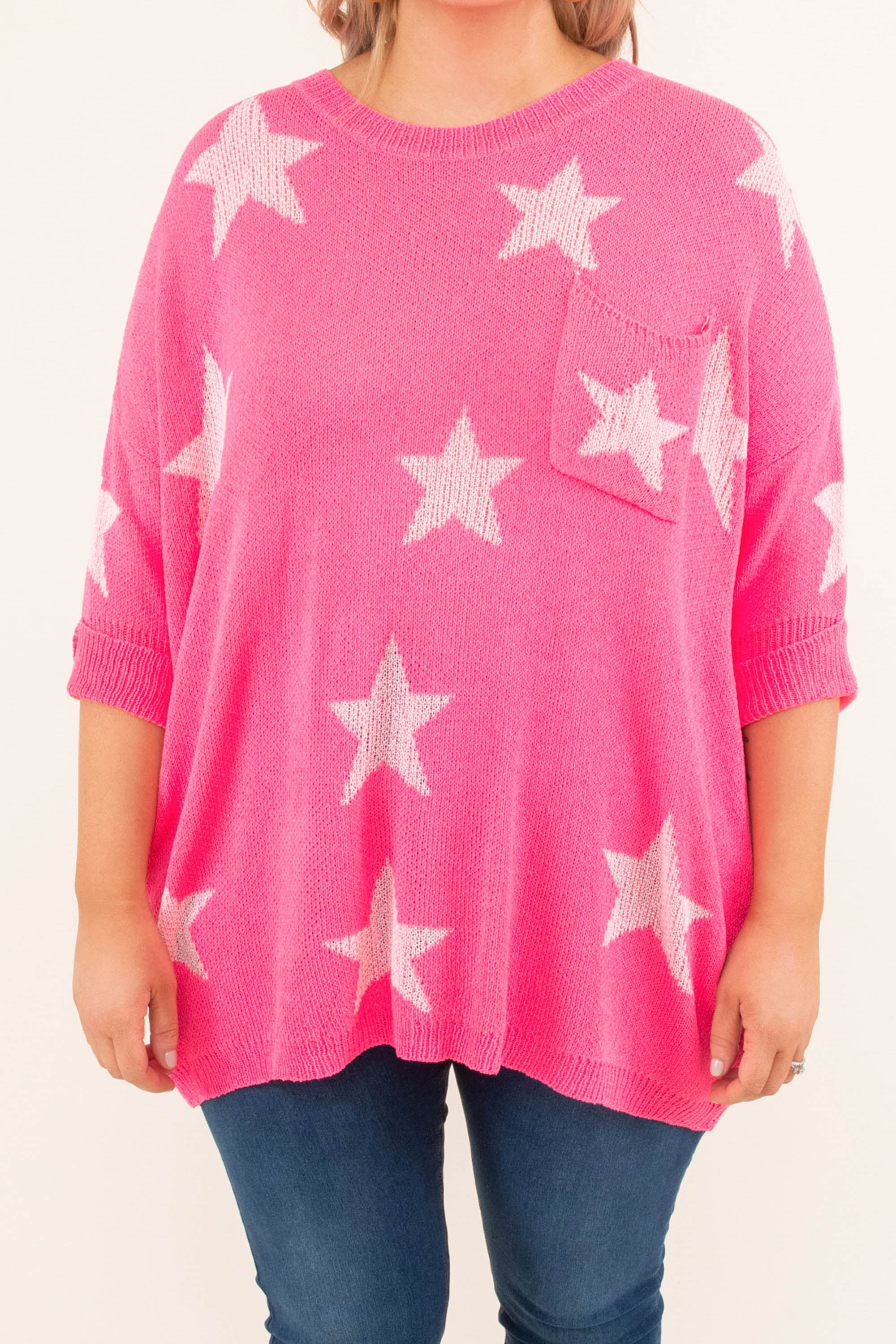 All Of My Kindness Sweater, Pink Star