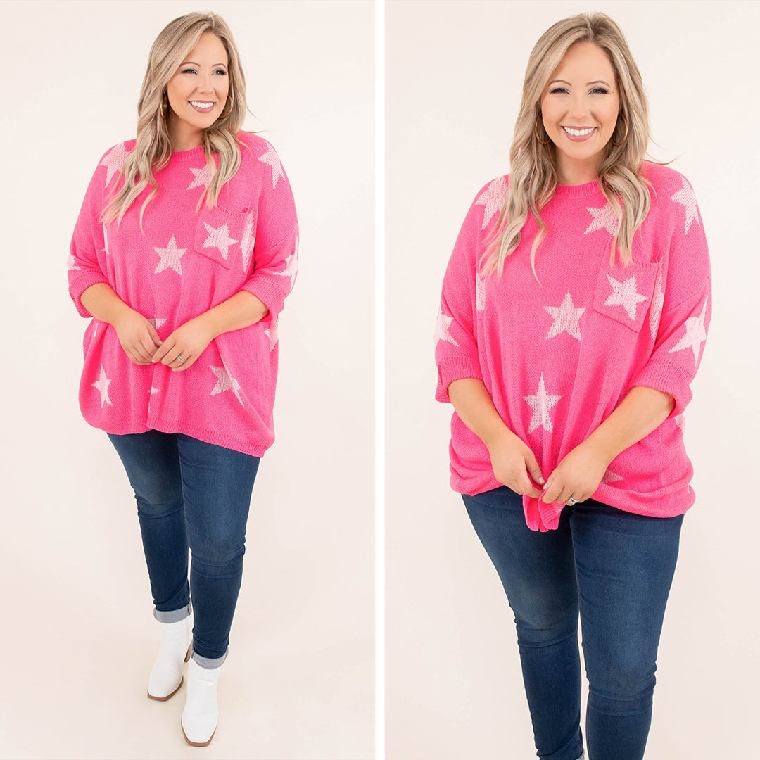 All Of My Kindness Sweater, Pink Star