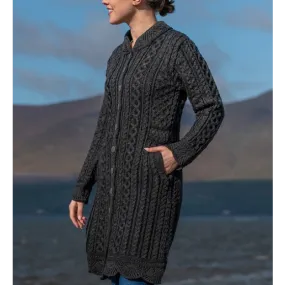 Aran Long Button Cardigan Coat