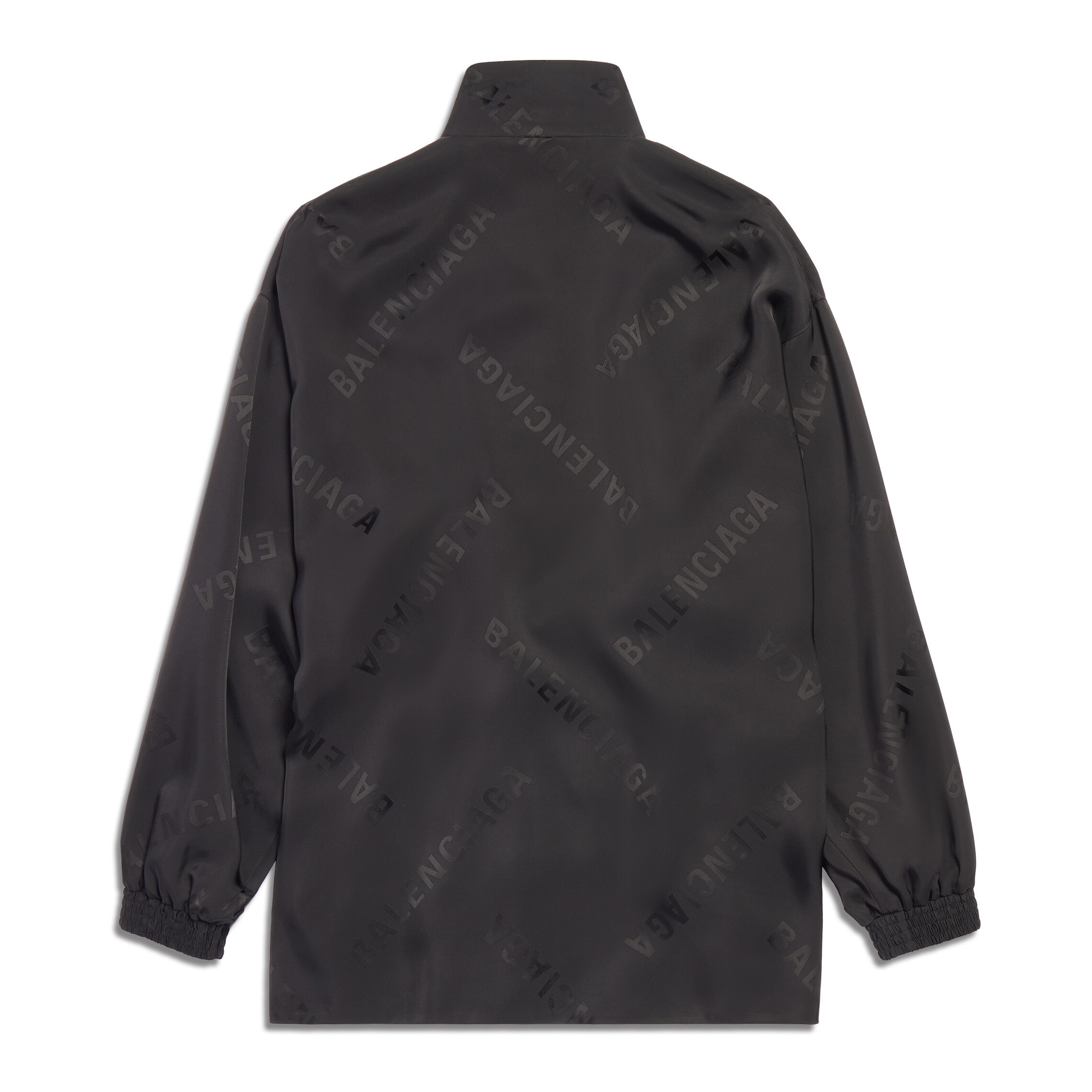 BALENCIAGA  |Women's Bal Diagonal Allover Fluid Tracksuit Jacket in Black