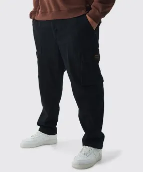 boohoo Mens Plus Tapered Fit Cargo Pants