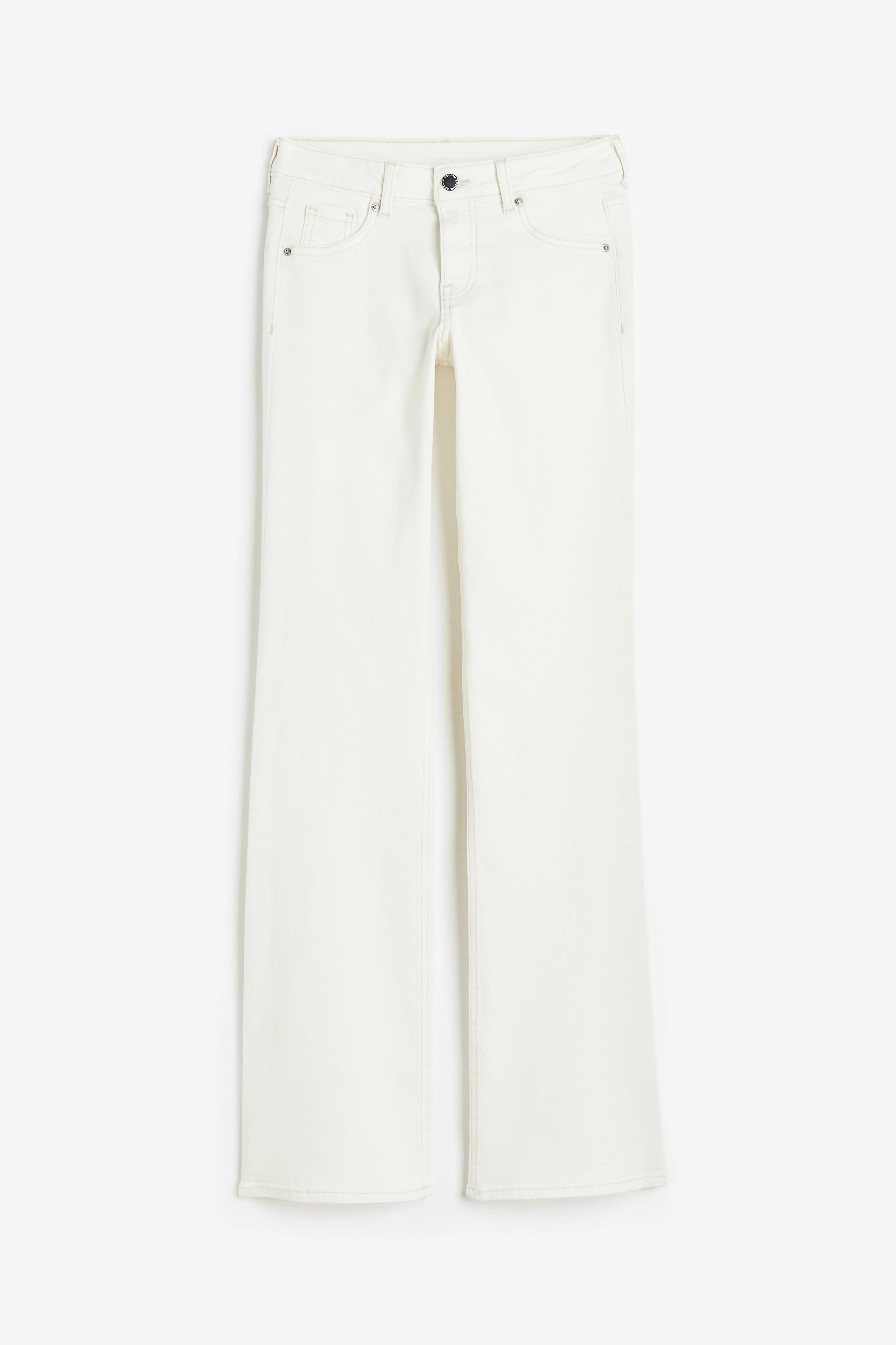 Bootcut Low Jeans - Low waist - Long - White - Ladies | H&M GB