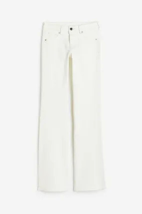 Bootcut Low Jeans - Low waist - Long - White - Ladies | H&M GB