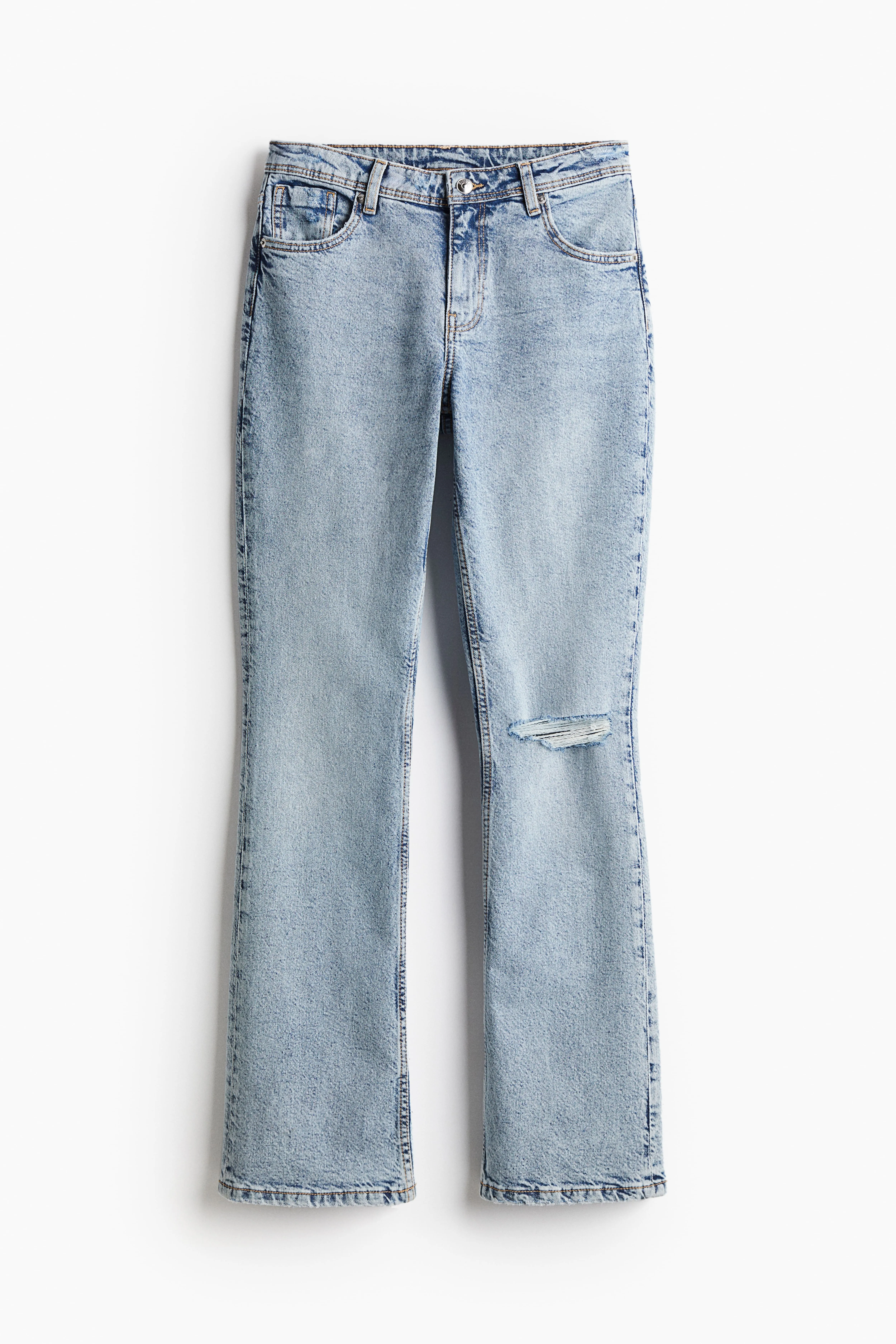 Bootcut Regular Jeans - Regular waist - Long - Light denim blue - Ladies | H&M GB