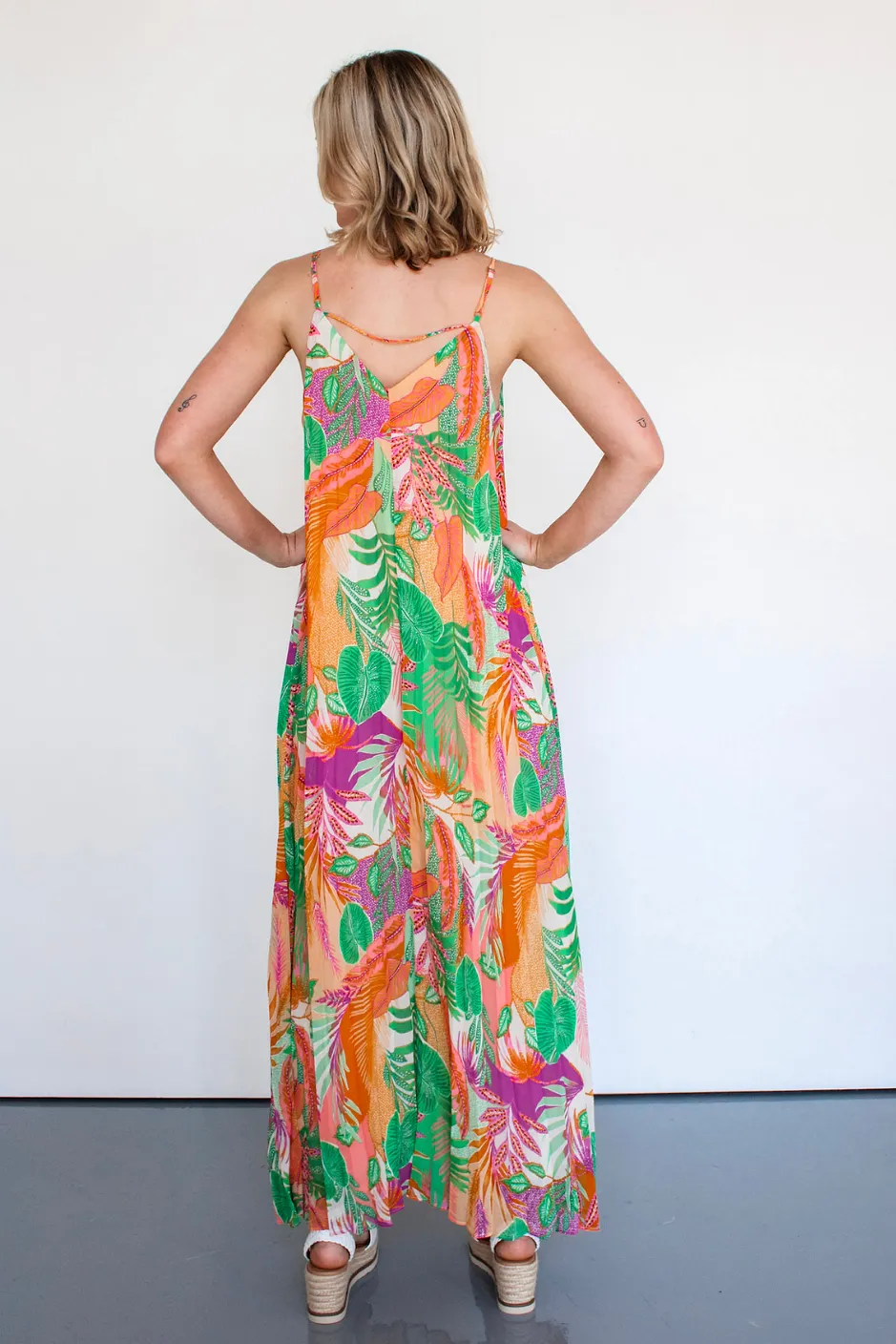 California Girl Pleated Maxi Dress