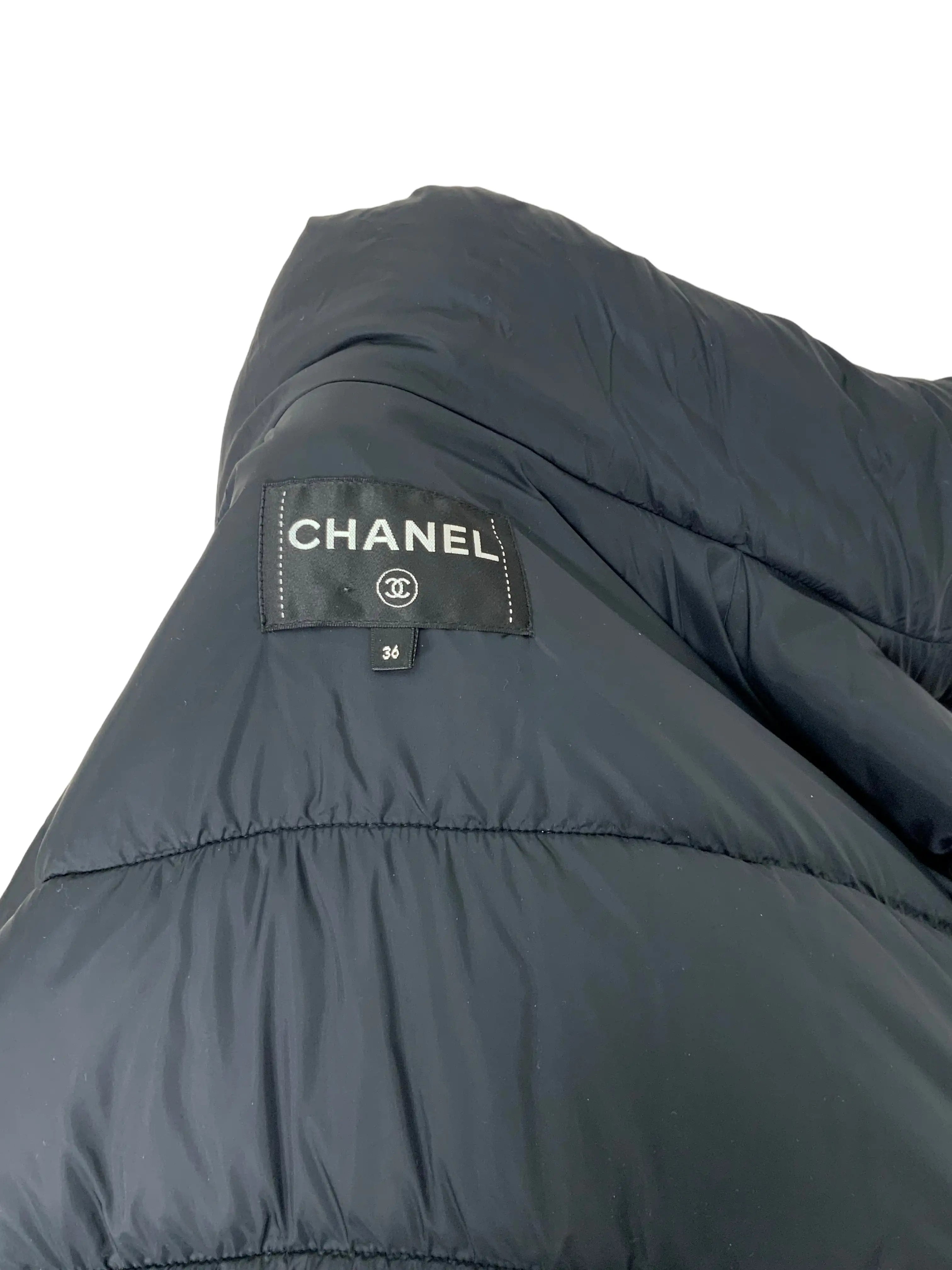 CHANEL 2018 Quilted Puffer Jacket Size S