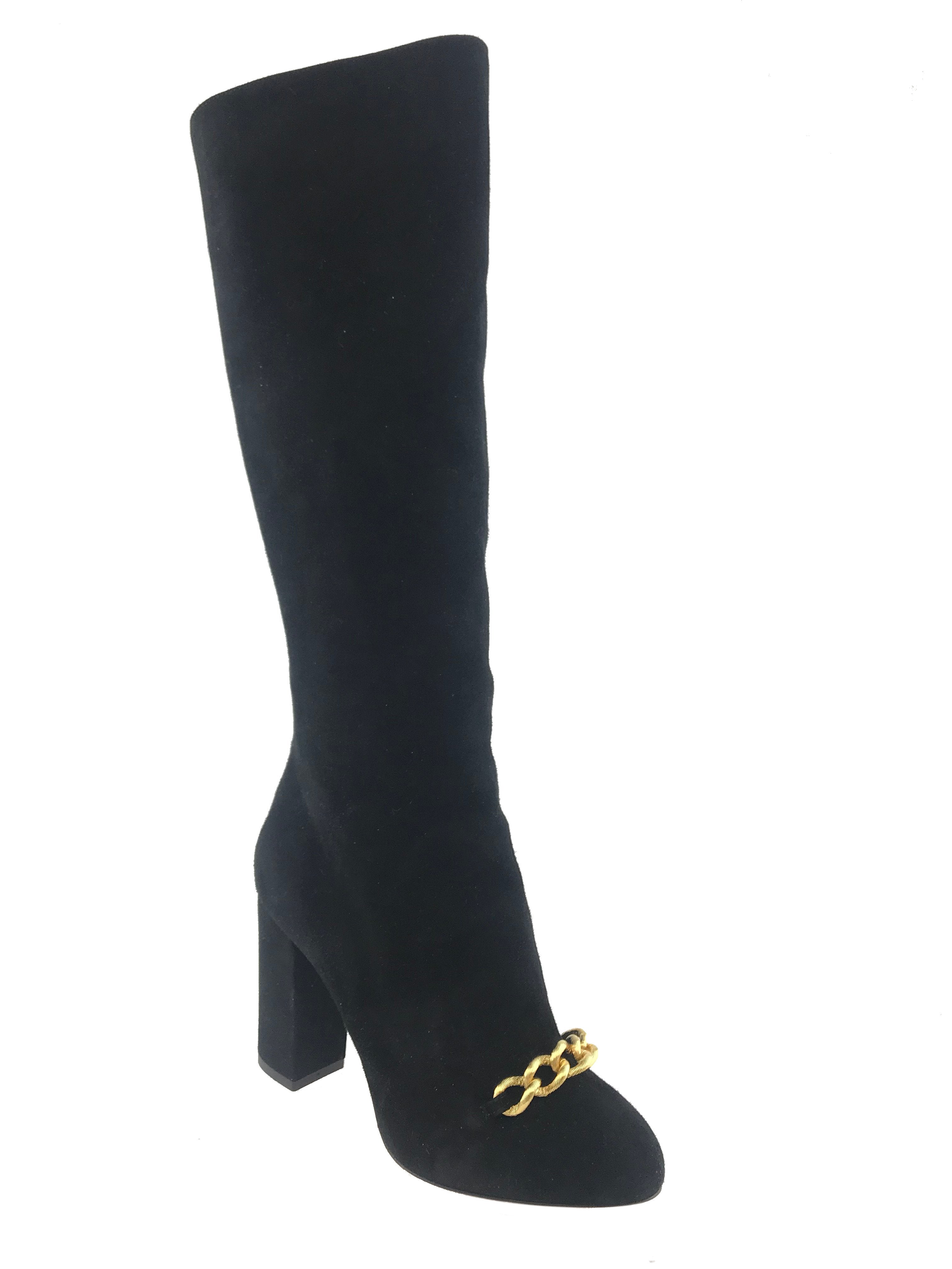 Charlotte Olympia Barbara Suede Knee High Boot Size 7.5