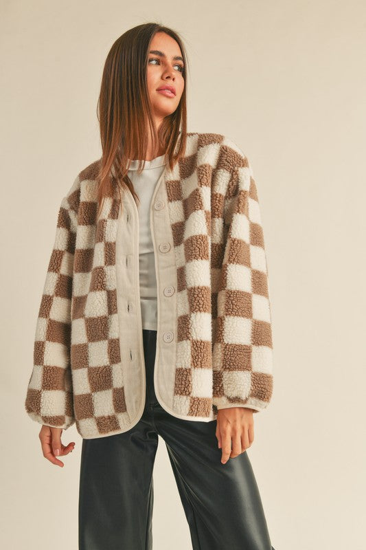 Checkered Oversized Jacket