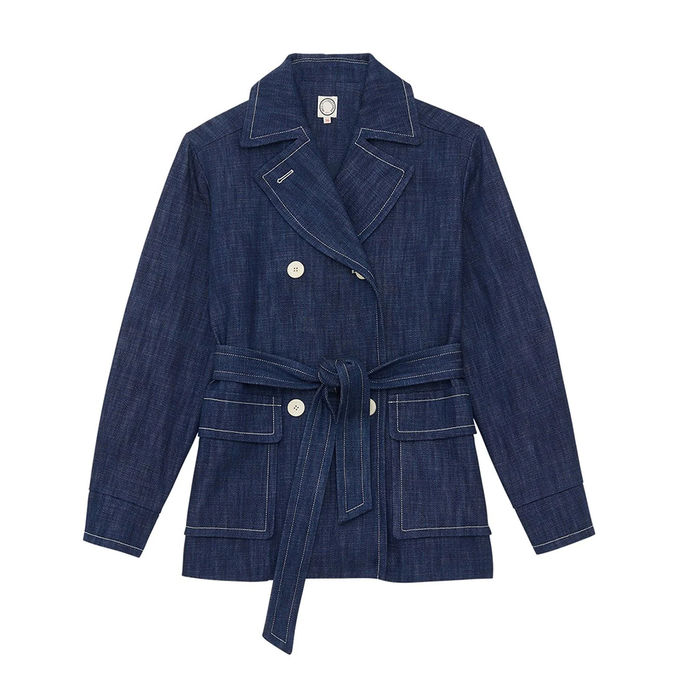 COAT PIKOT Woman Blue Jeans 