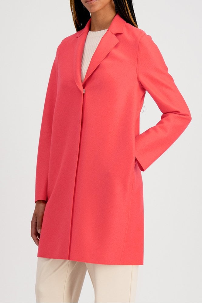 Cocoon Coat in Hot Pink    