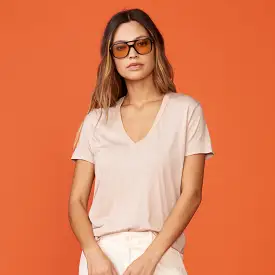 Cotton Modal Relaxed V Neck Tee