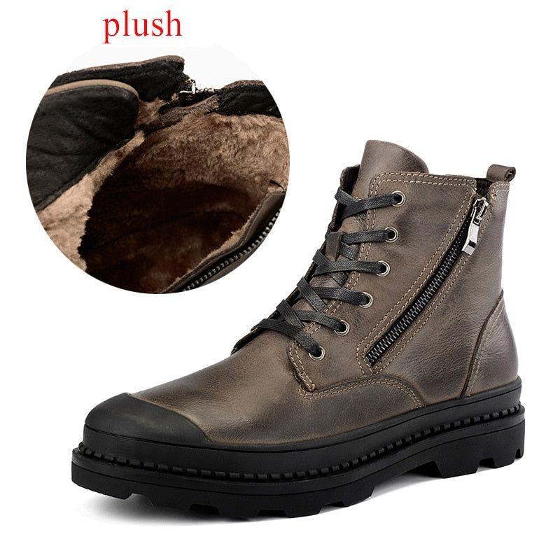 DM406 Leather Ankle Boots Men's Casual Shoes Botas