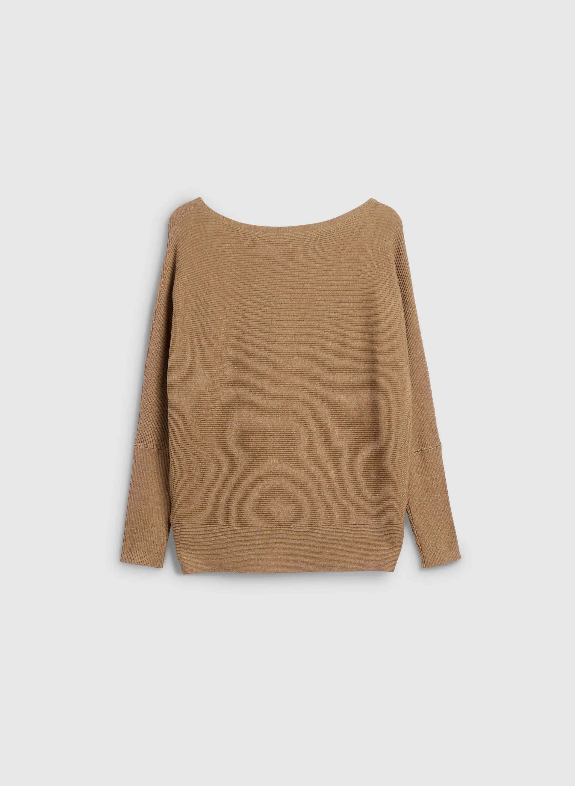 Dolman Sleeve Rib Knit Sweater