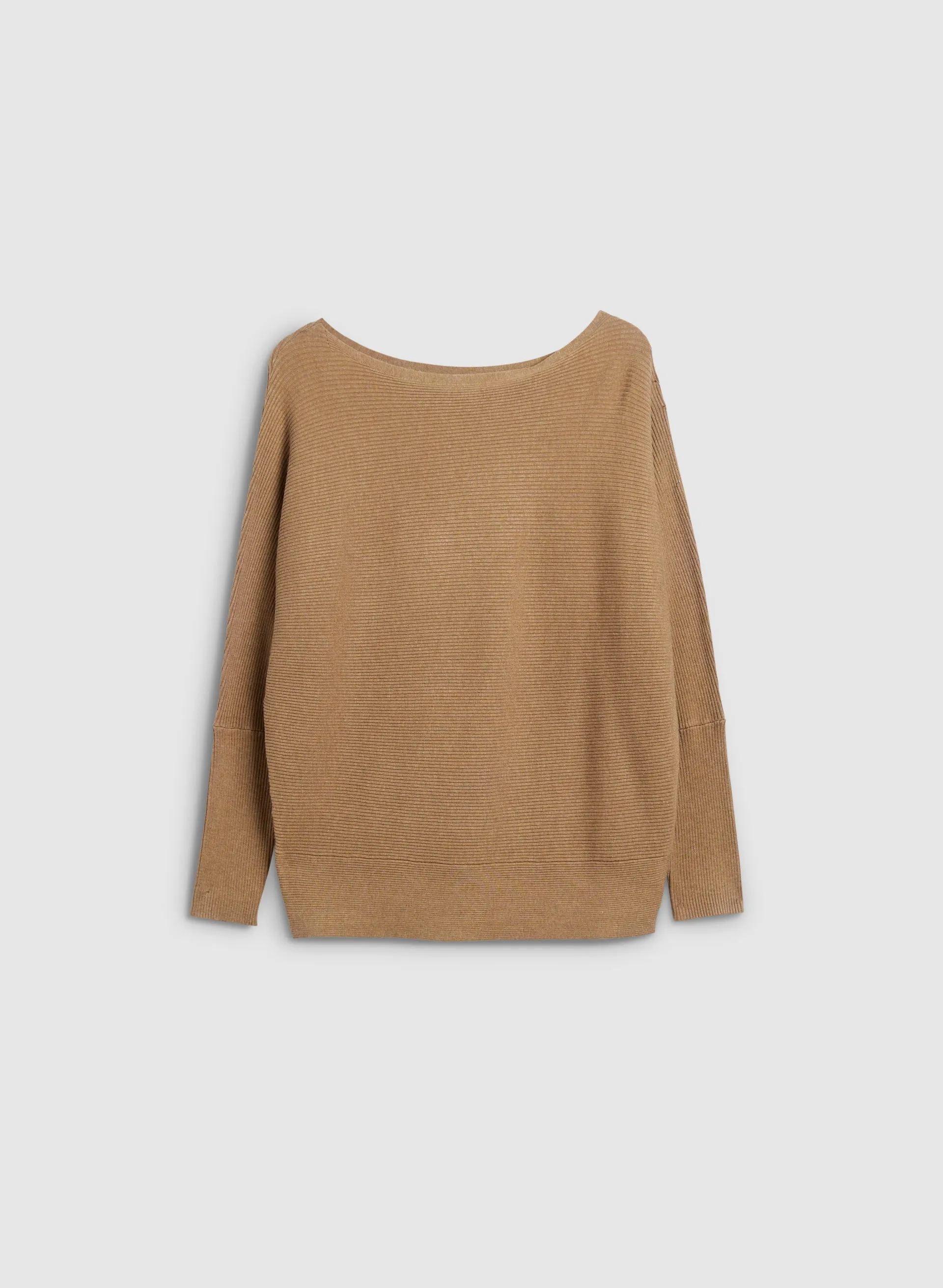 Dolman Sleeve Rib Knit Sweater