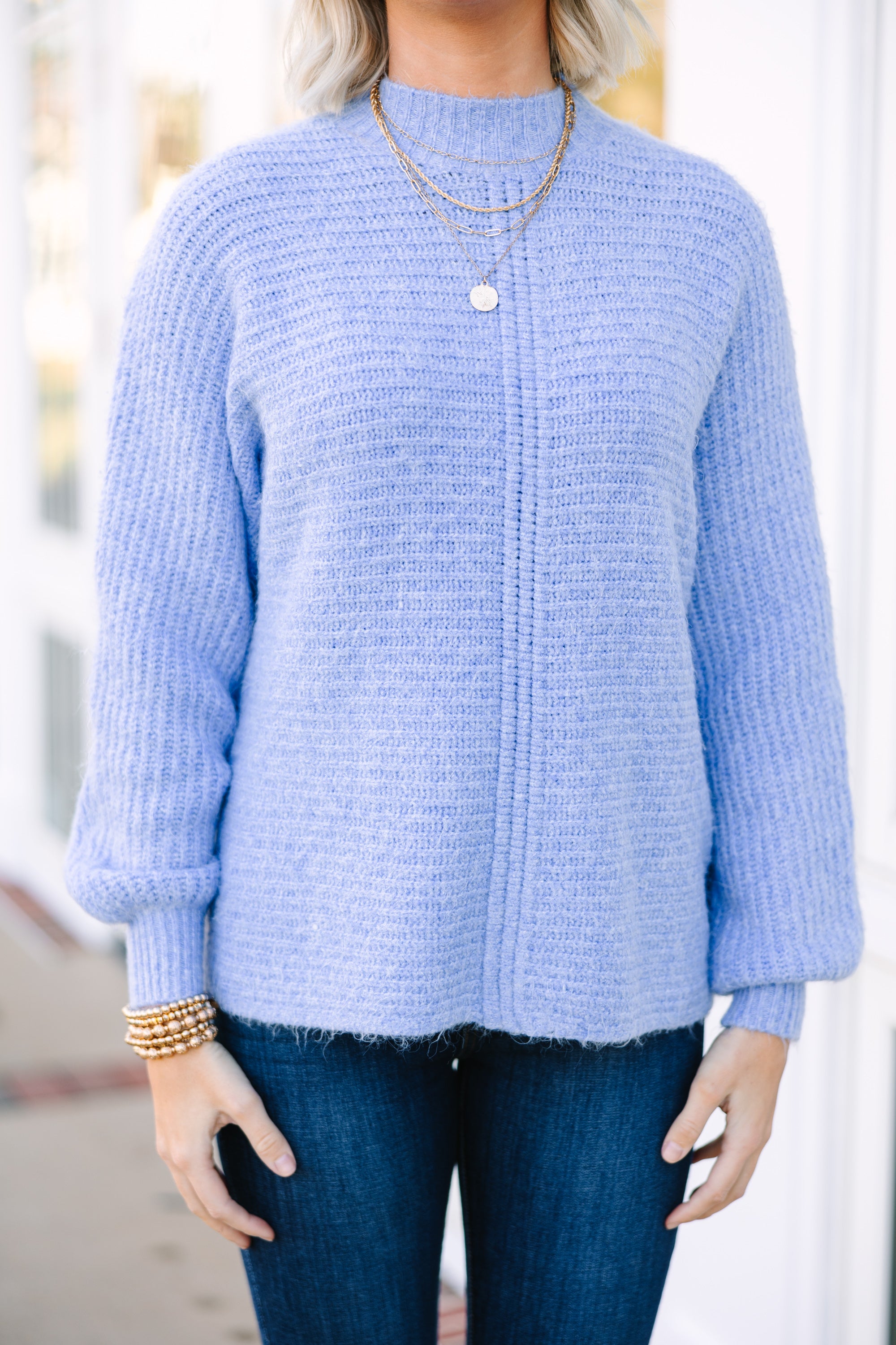 Easy Introductions Blue Sweater