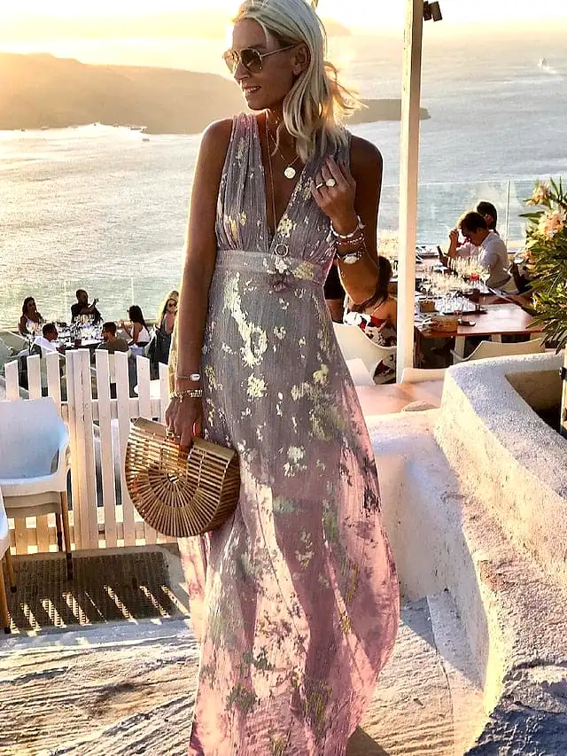 Elegant V Neck Women's Shimmering Maxi Dress