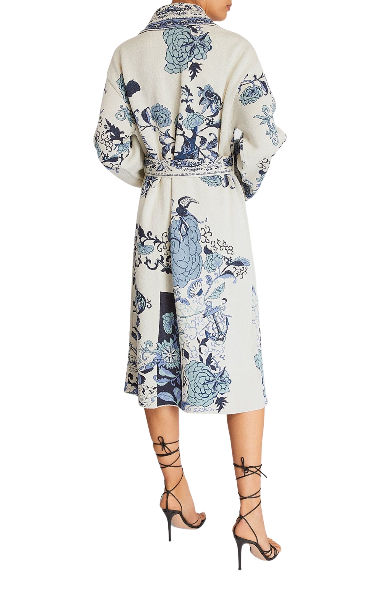 ETRO  |Floral Print Wrap Coat