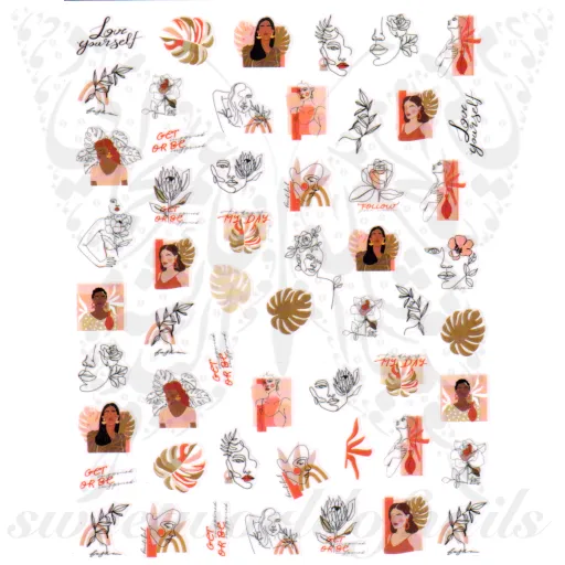 Faces Nail Art Stickers