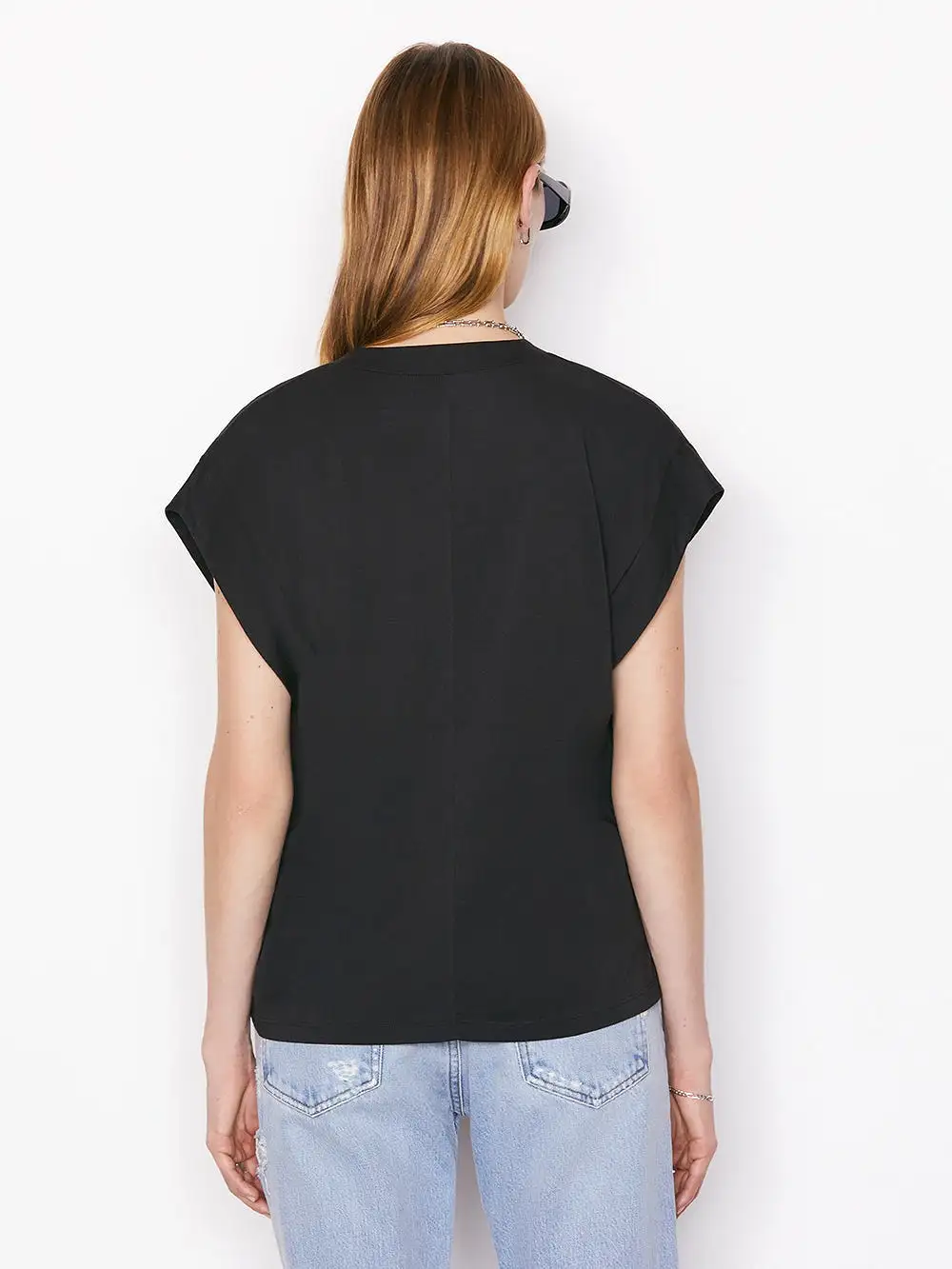 Frame - Le Mid Size V Neck - Noir