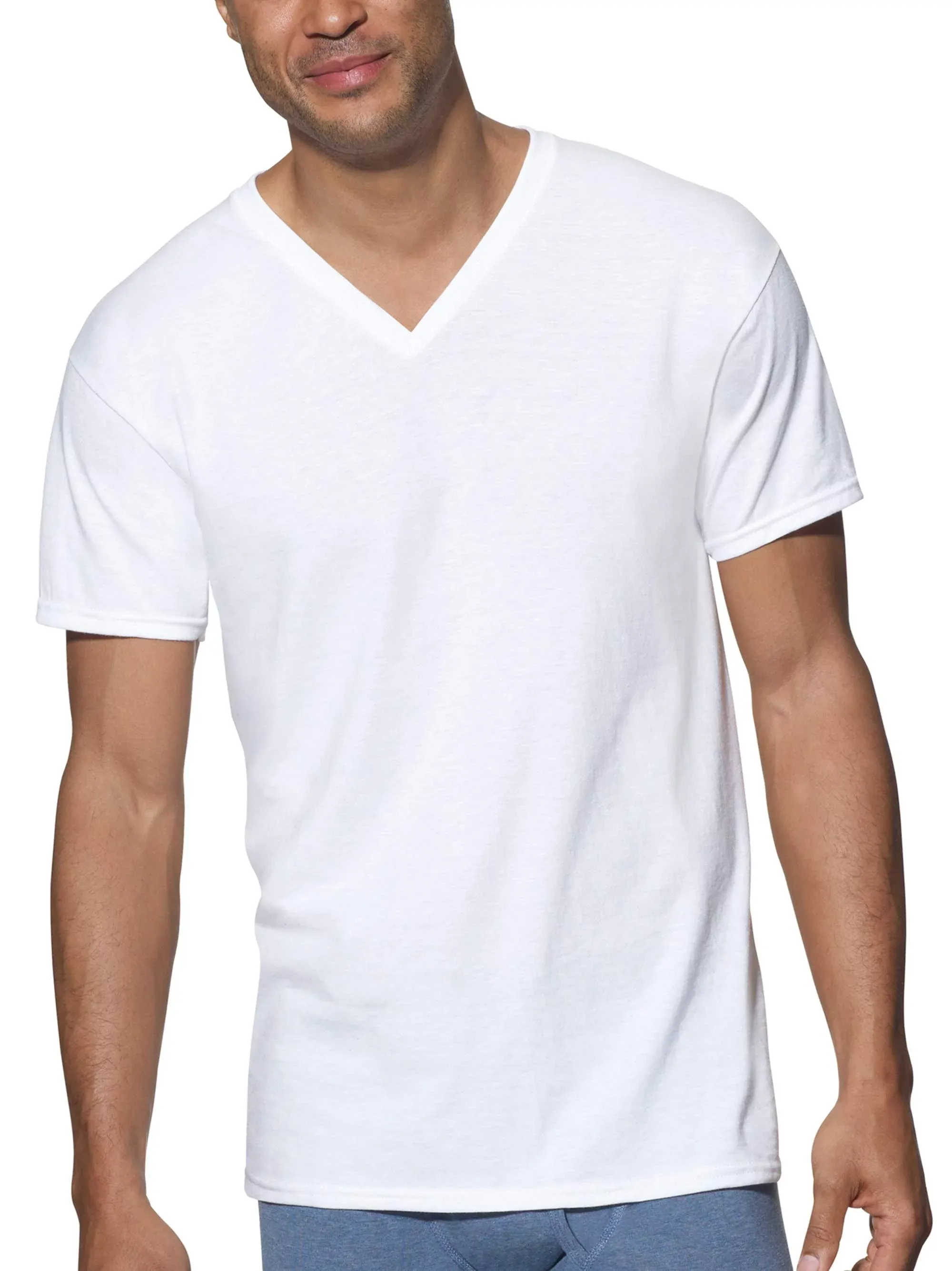 Hanes Tagless V-neck Undershirt- 6 pack