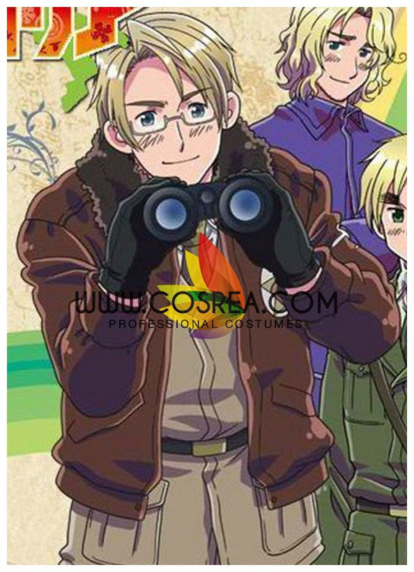 Hetalia USA PU Leather Cosplay Costume