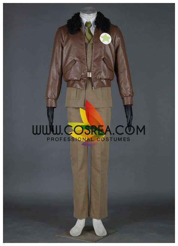 Hetalia USA PU Leather Cosplay Costume