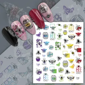 Honey Bee Nail Art Stickers