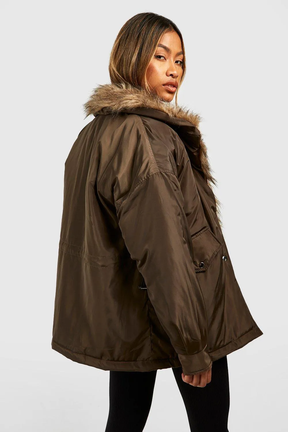 Jackets & Coats | Faux Fur Trim Parka | boohoo