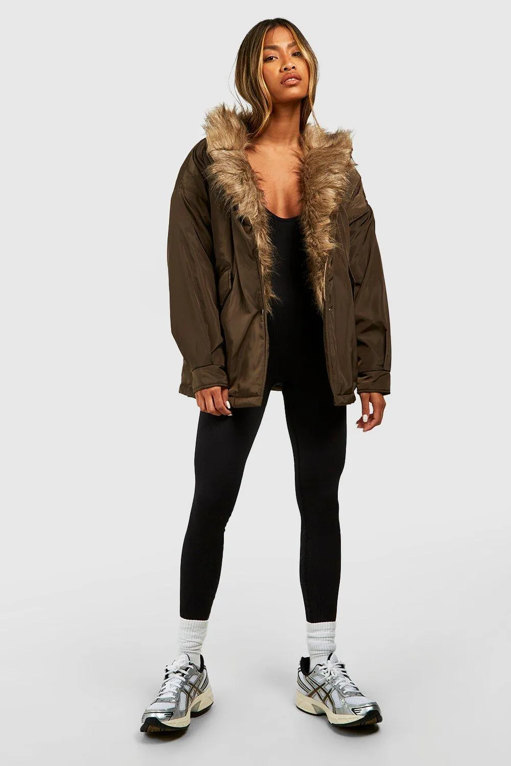 Jackets & Coats | Faux Fur Trim Parka | boohoo