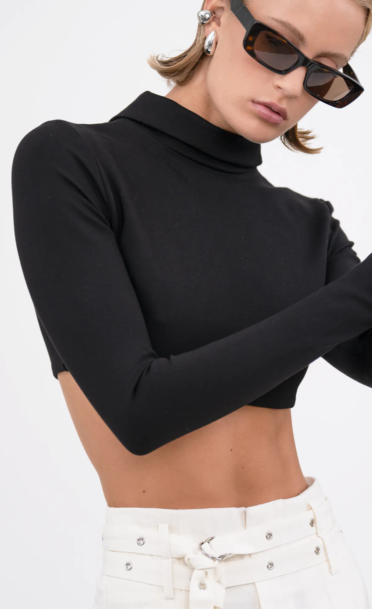 Jagger Crop sweater - black