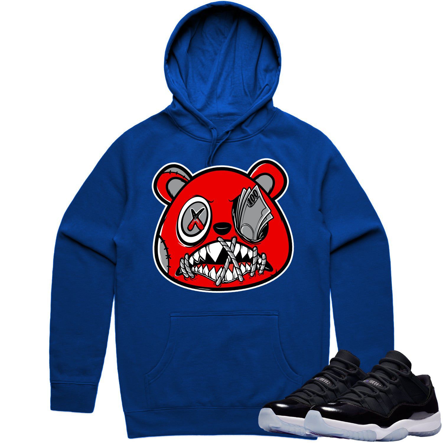 Jordan 11 Low Space Jam 11s Hoodie to Match - ANGRY MONEY TALKS BAWS