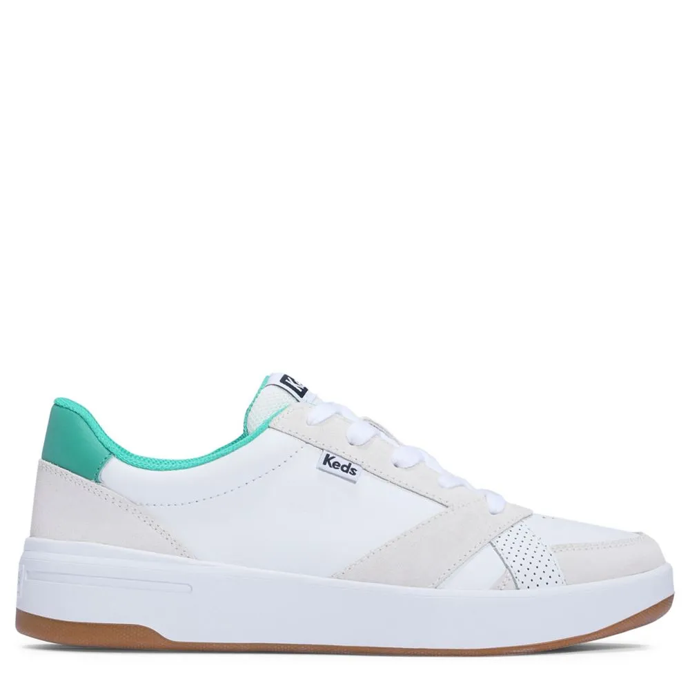 KEDS  WOMENS THE COURT LEATHER SNEAKER