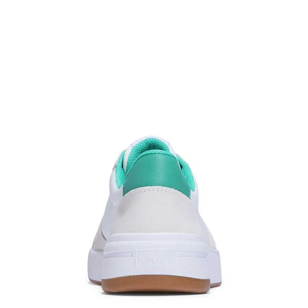 KEDS  WOMENS THE COURT LEATHER SNEAKER