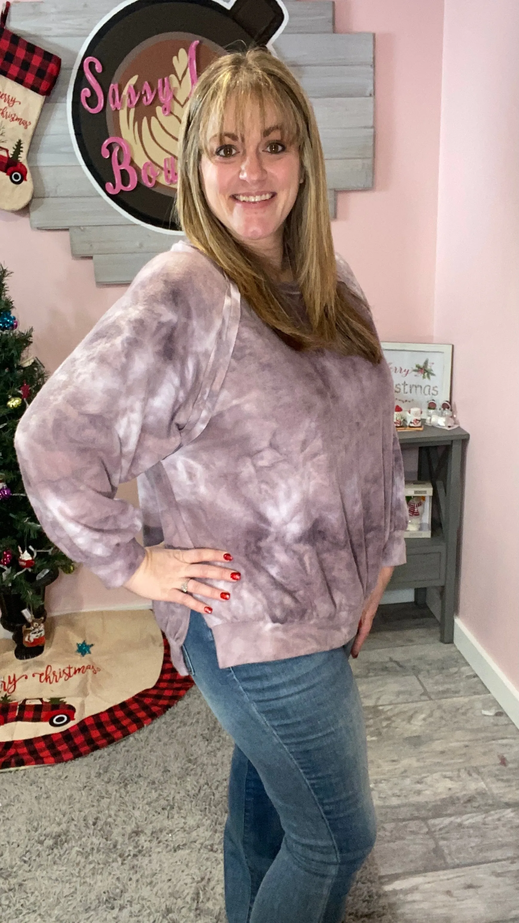 Lavender Fleece Sweater