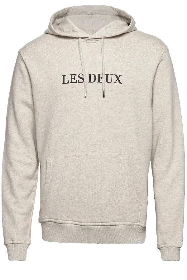 Les Deux Print Hoodie Grey