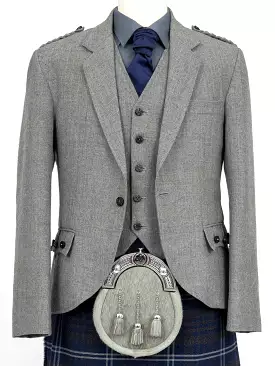 Light Grey Arrochar Tweed Crail Jacket