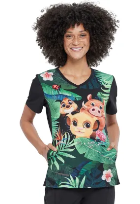 Lion King V-Neck Print Top in Wild Things