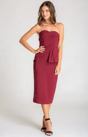 Love Heart Neckline Cocktail Dress with Waist Details (SDR535A) 