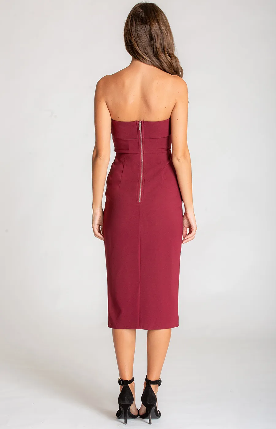 Love Heart Neckline Cocktail Dress with Waist Details (SDR535A) 