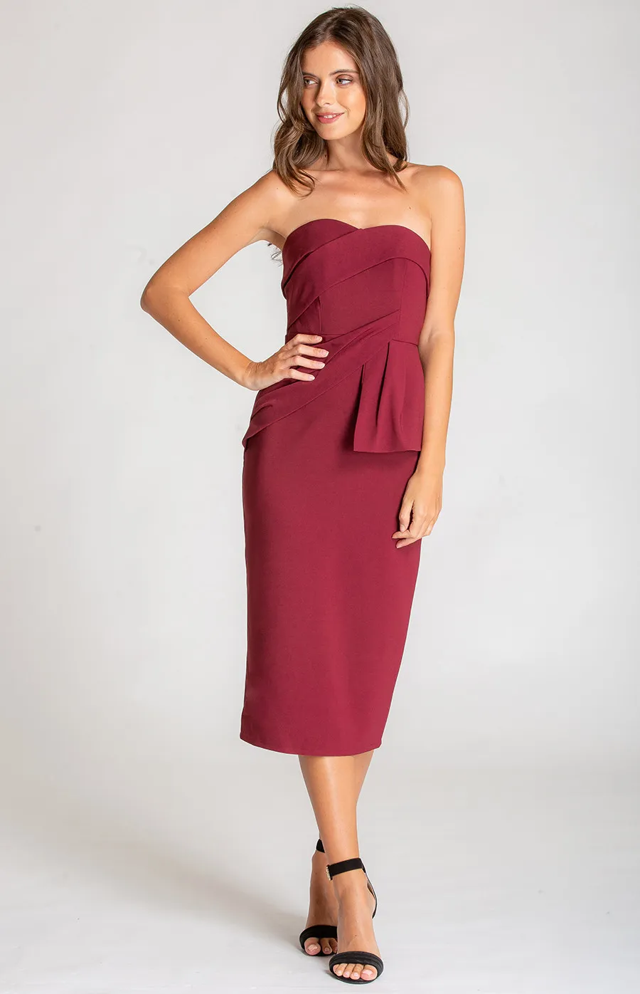 Love Heart Neckline Cocktail Dress with Waist Details (SDR535A) 