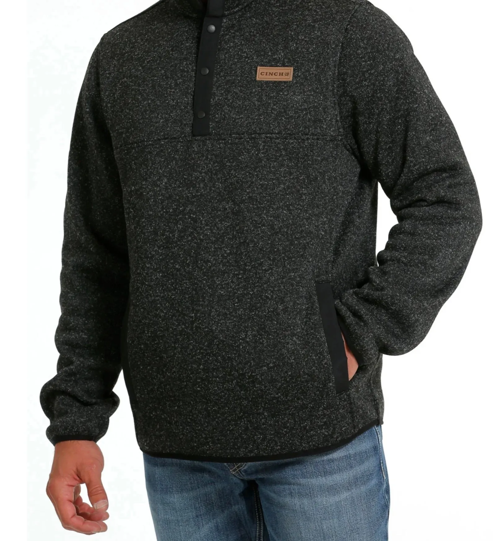 Men’s Cinch Charcoal Pullover Sweater