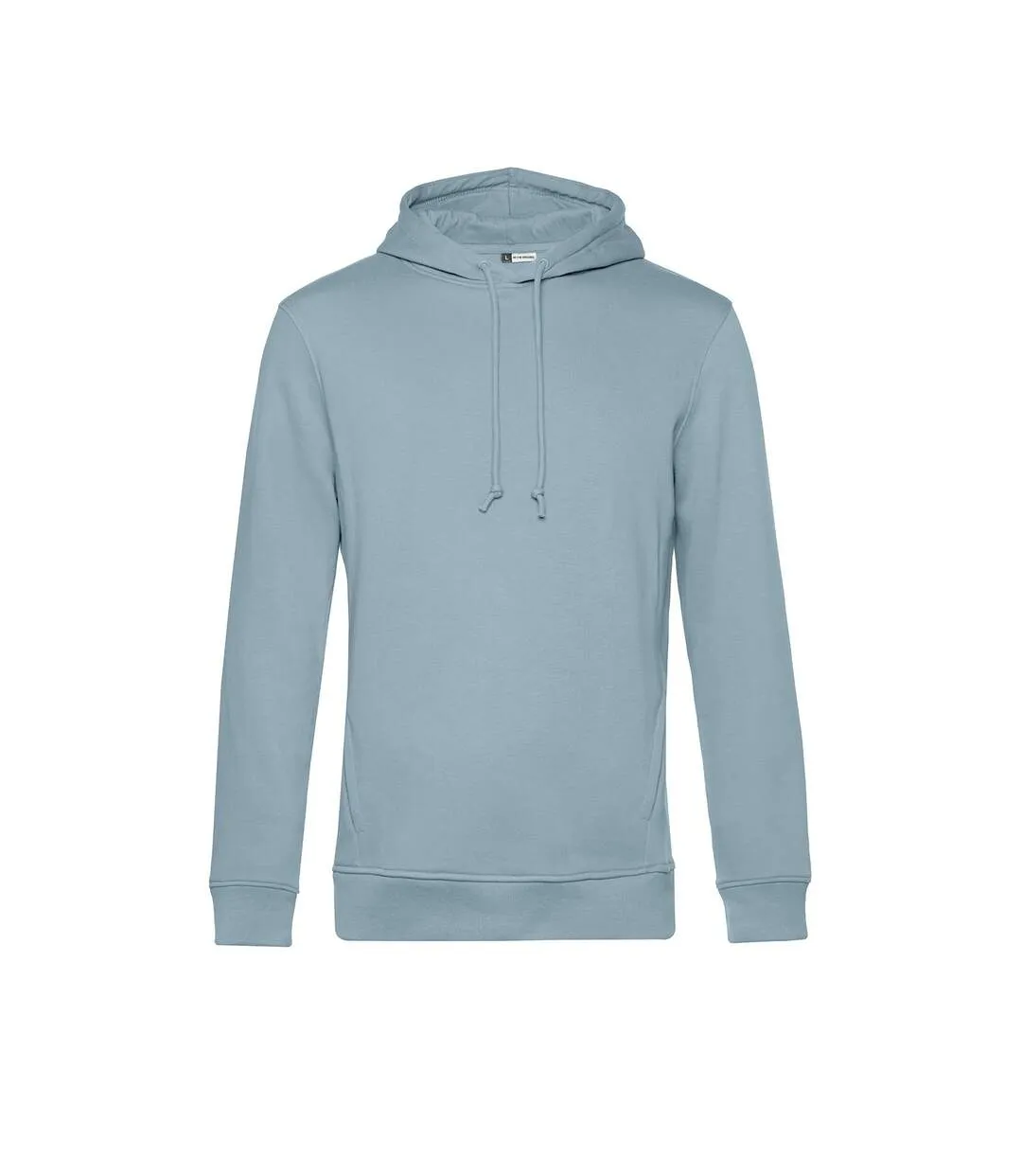 Mens organic hoodie dusty blue B&C