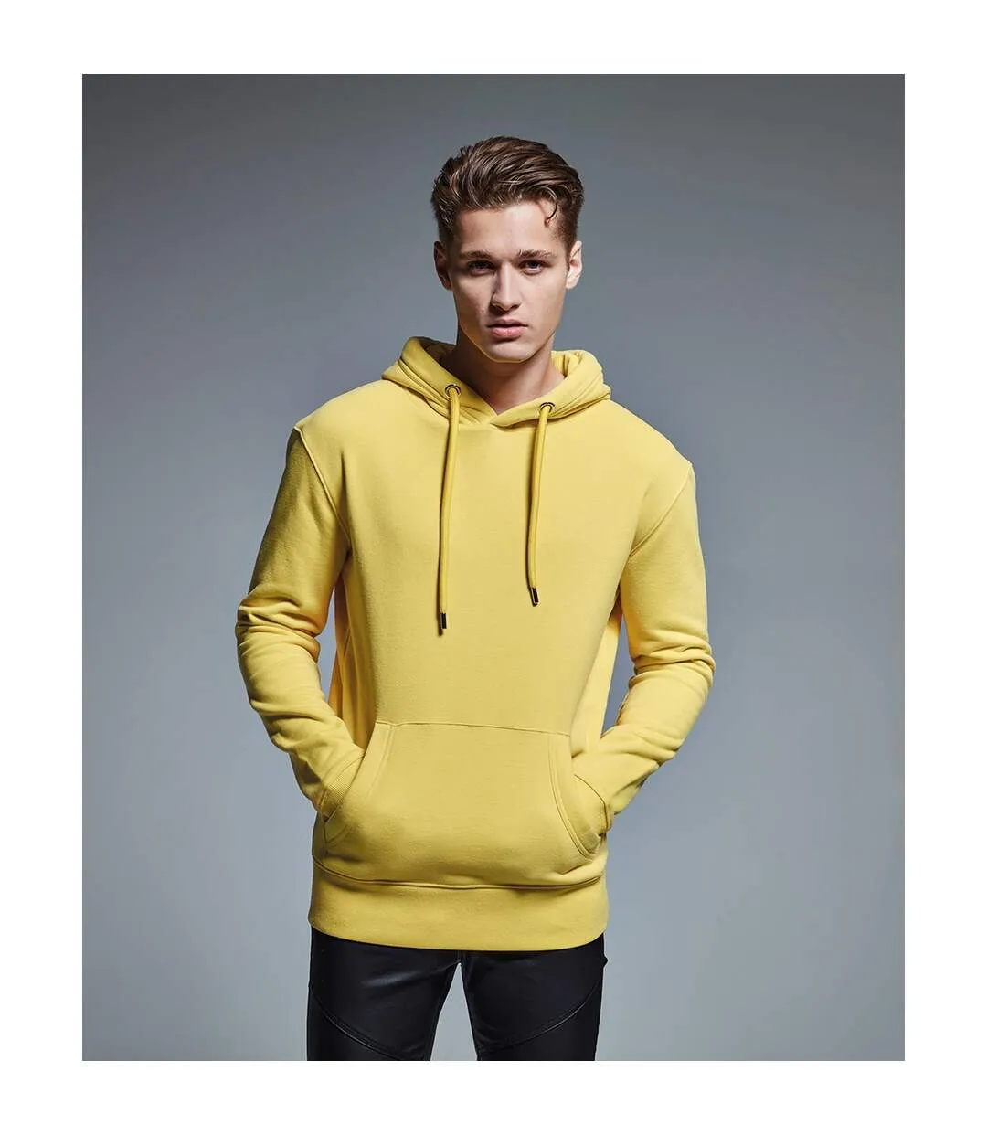 Mens organic hoodie yellow Anthem