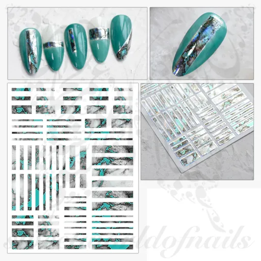 Metallic Lines Nail Art Nail Stickers