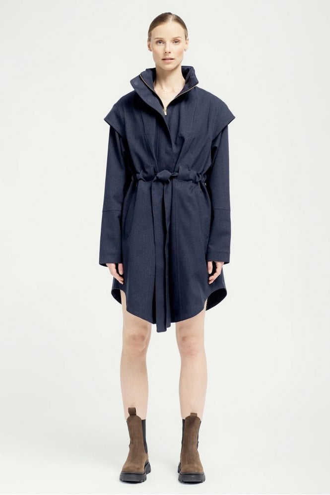 Monsun Coat in Dark Navy    