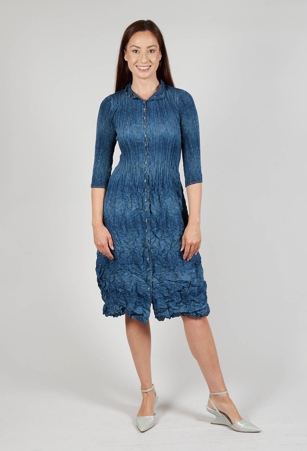 Nehry Coat Dress in Denim