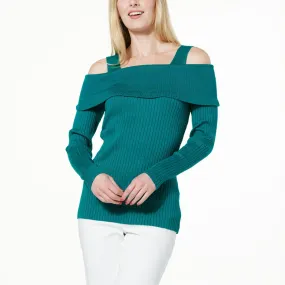      Nina Leonard Foldover Pullover Sweater     