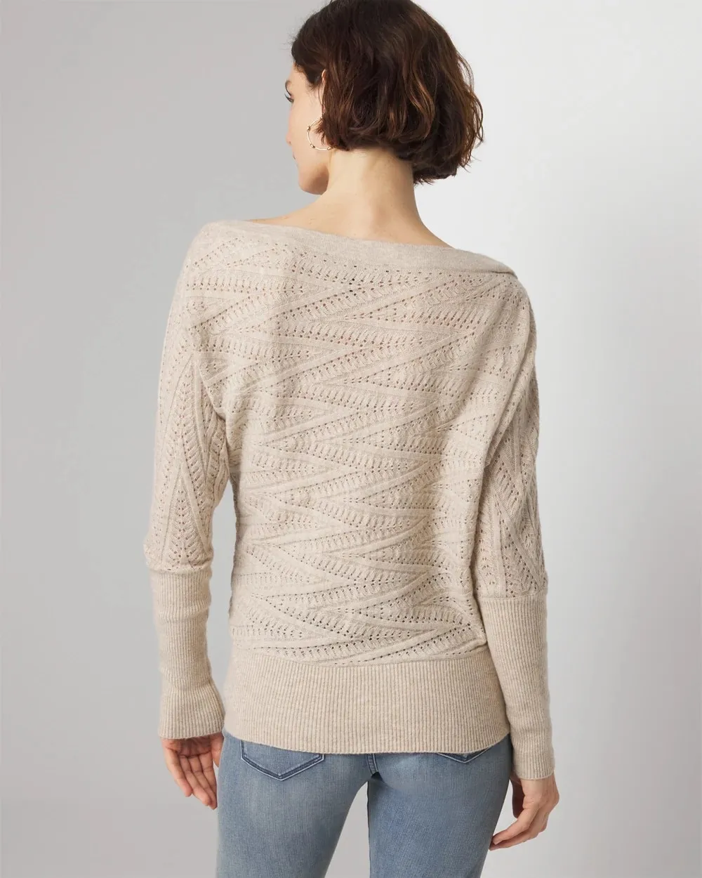 Novelty Stitch Asymmetrical Pullover Sweater