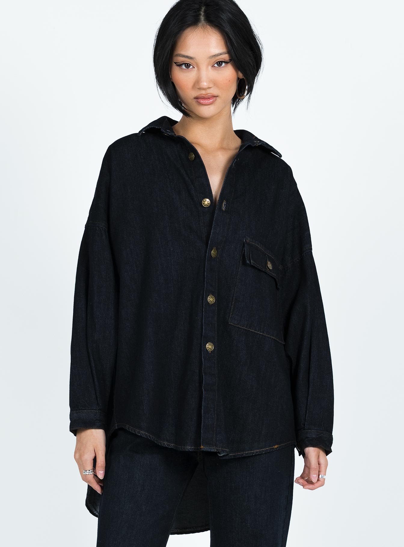 Nyc Boyfriend Shirt Dark Denim